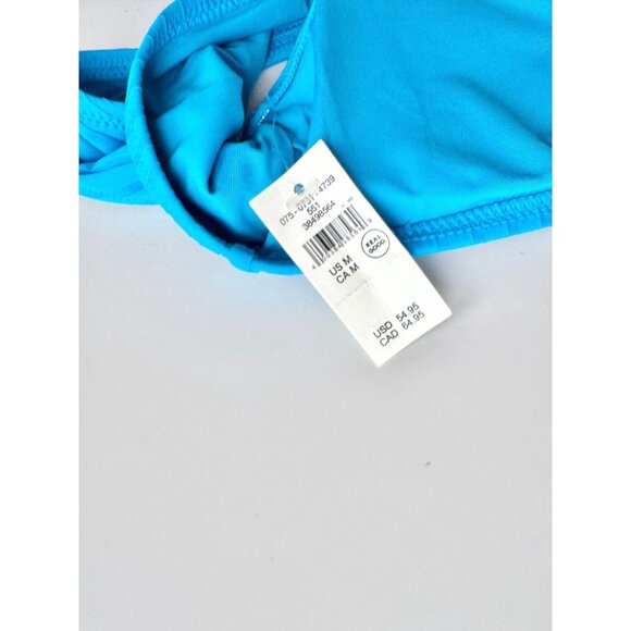 NWT AERIE Elite Blue Ribbed Cut-Out O-Ring Cheeky One Piece Swimsuit, Size M - Picture 10 of 12